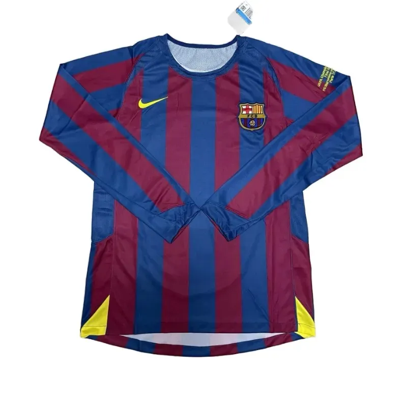 Barcellona 2005/06 Home maglia manica lunga retro blaugrana