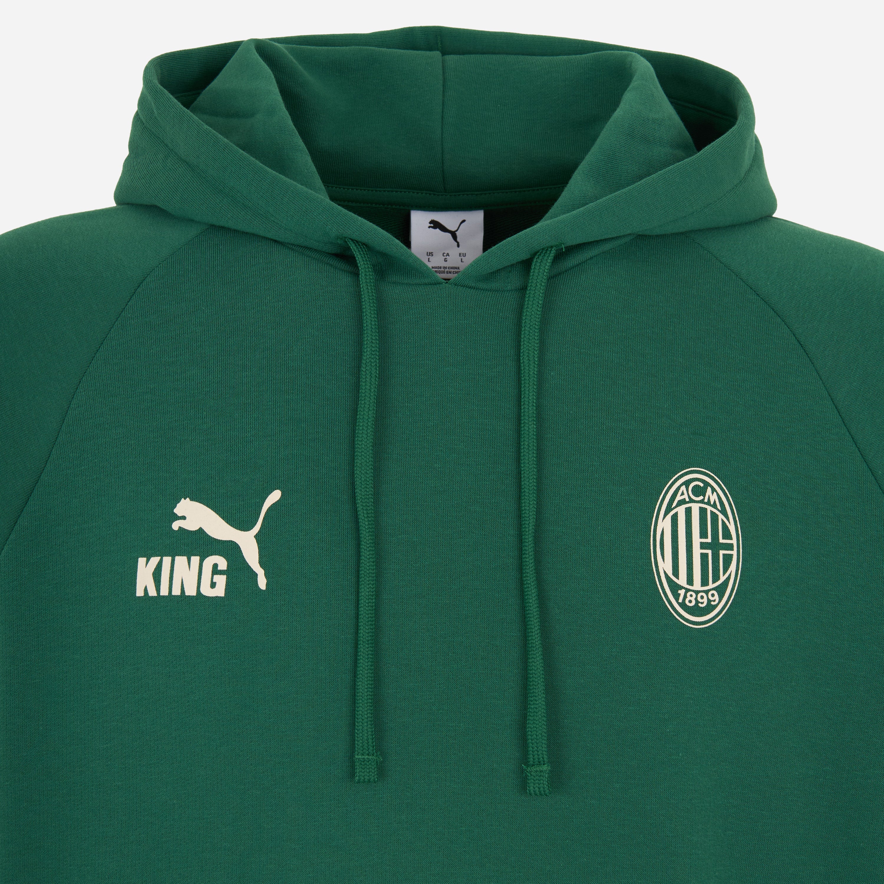 AC Milan King felpa cappuccio uomo verde taglia M