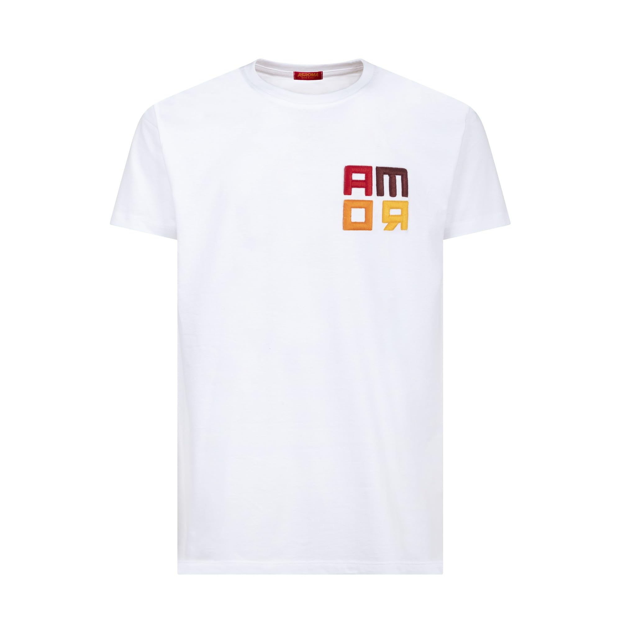Roma Fanshop T-Shirt Ricamo RomaAmor Maglietta Ufficiale Cotone