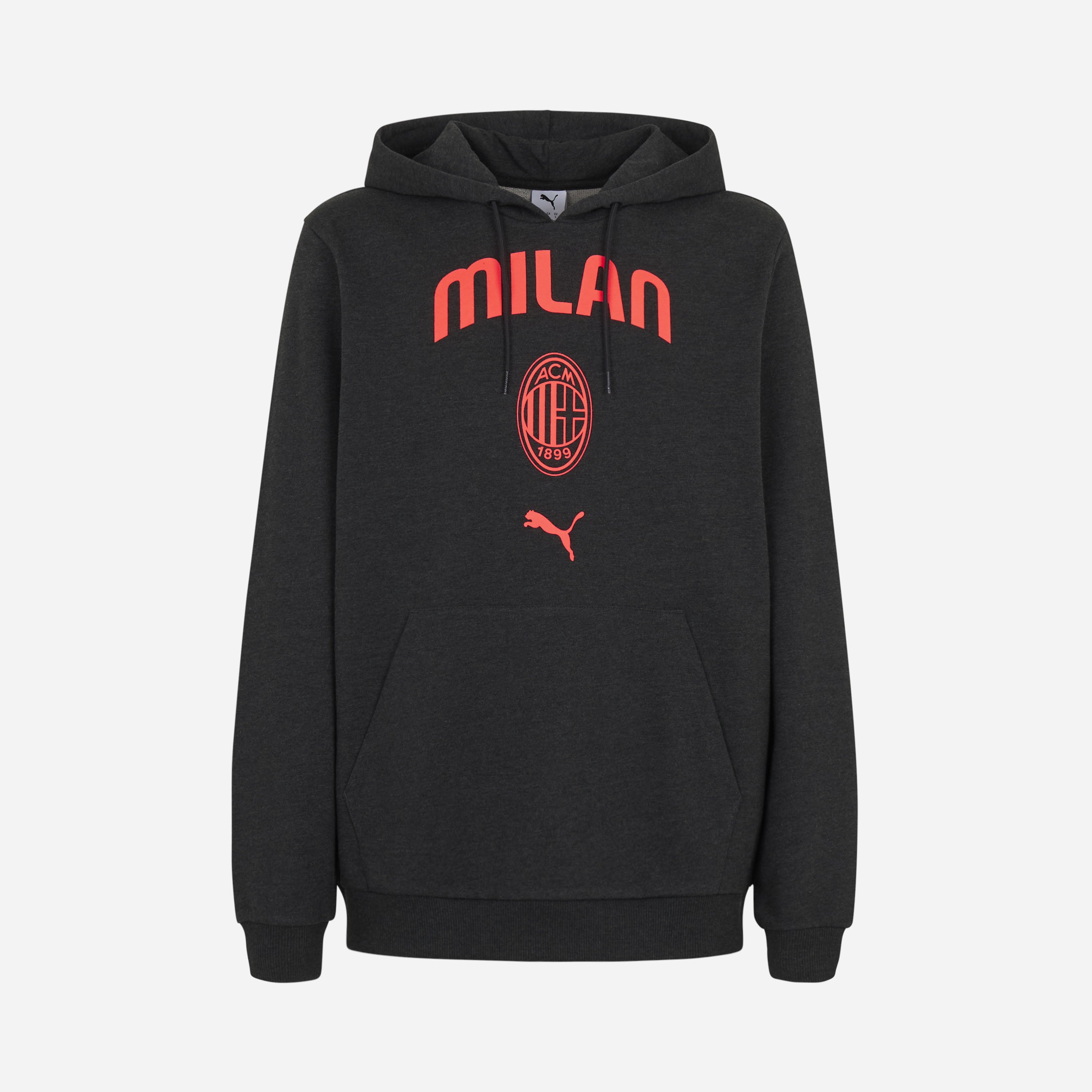 AC Milan Culture felpa cappuccio uomo grigia cotone