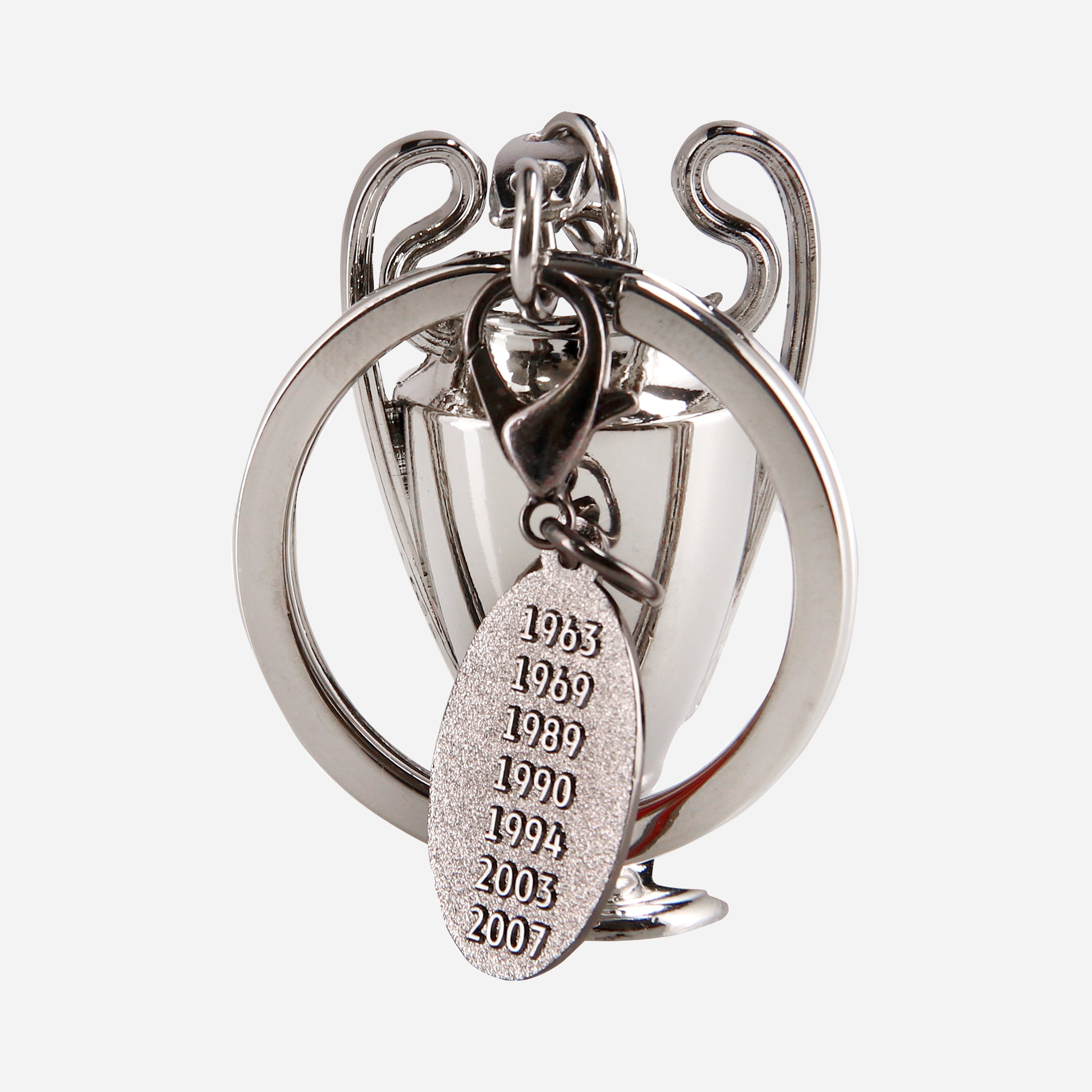AC Milan Champions League Trophy portachiavi doppio ciondolo