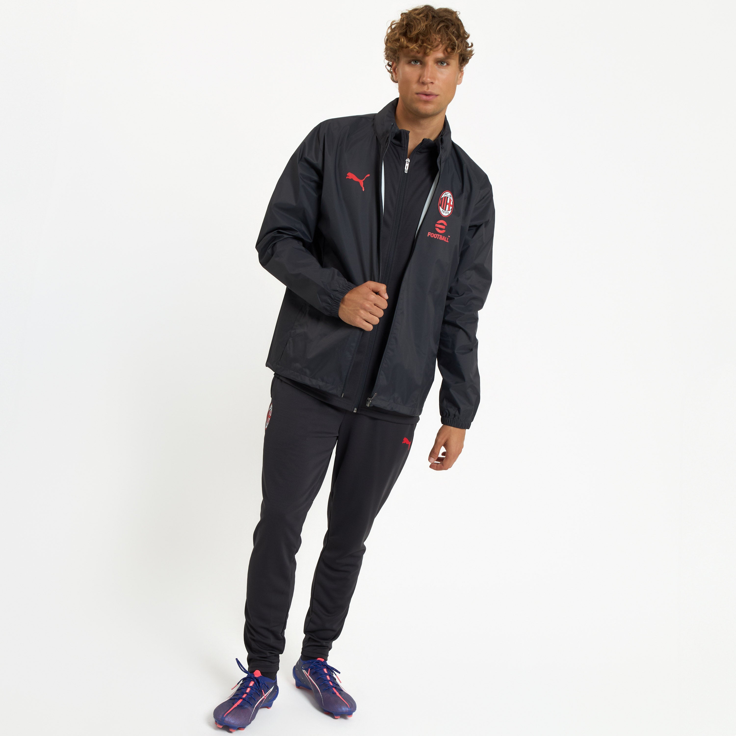 AC Milan Training 2026/27 giacca antipioggia zip uomo