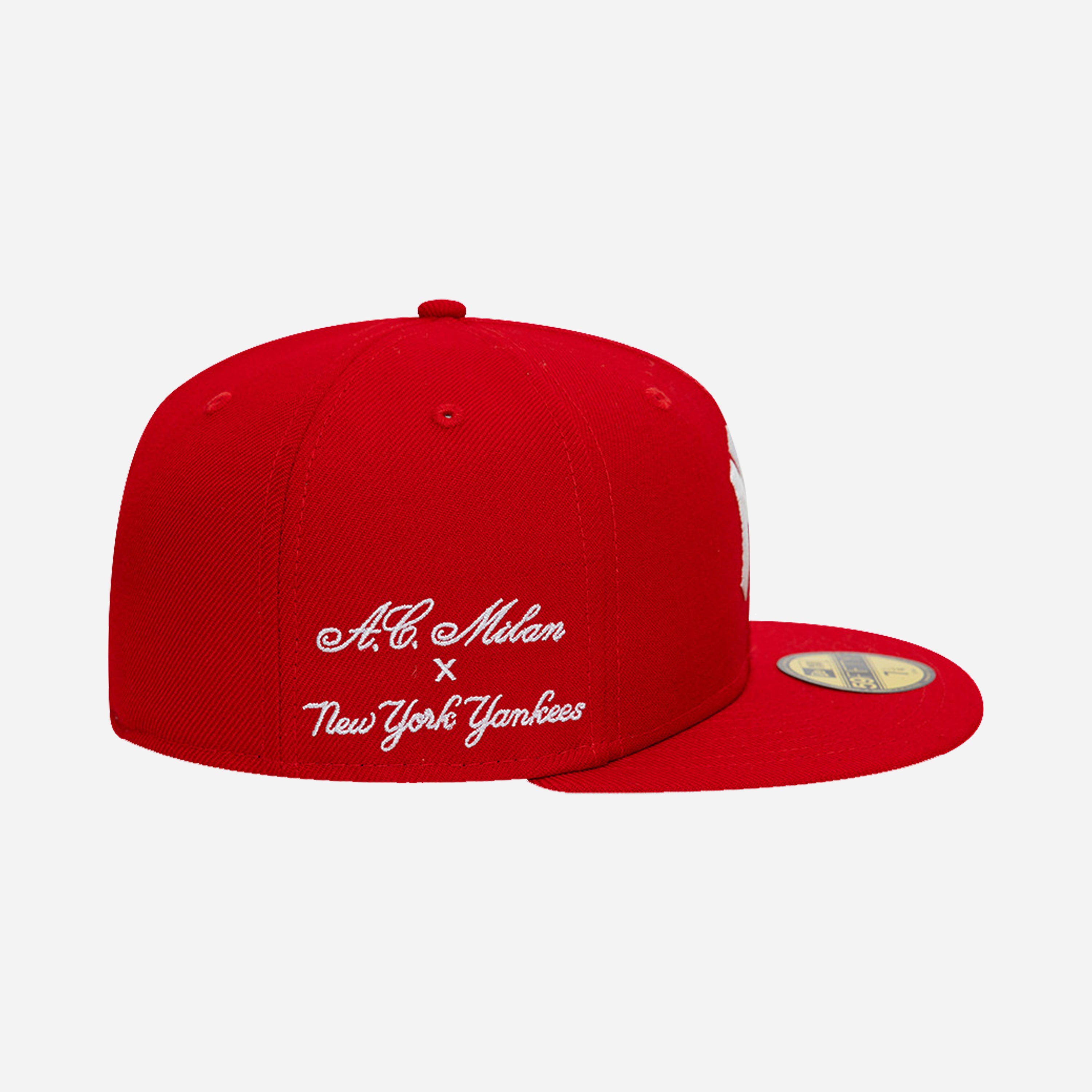 AC Milan New Era 59Fifty cappello rosso fitted uomo cotone
