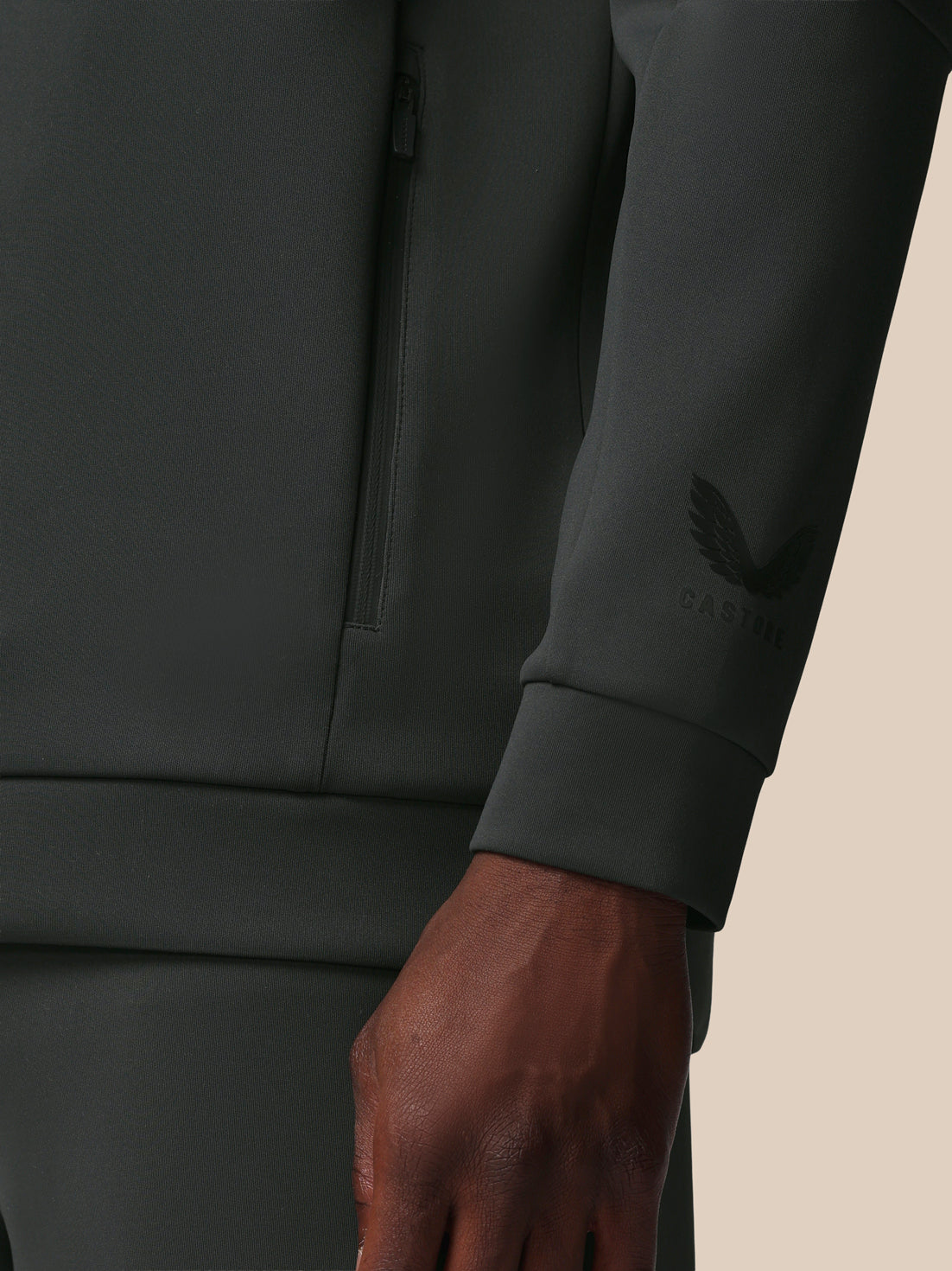 Twente Castore Flex MLM00010CAS felpa mezza zip gunmetal uomo
