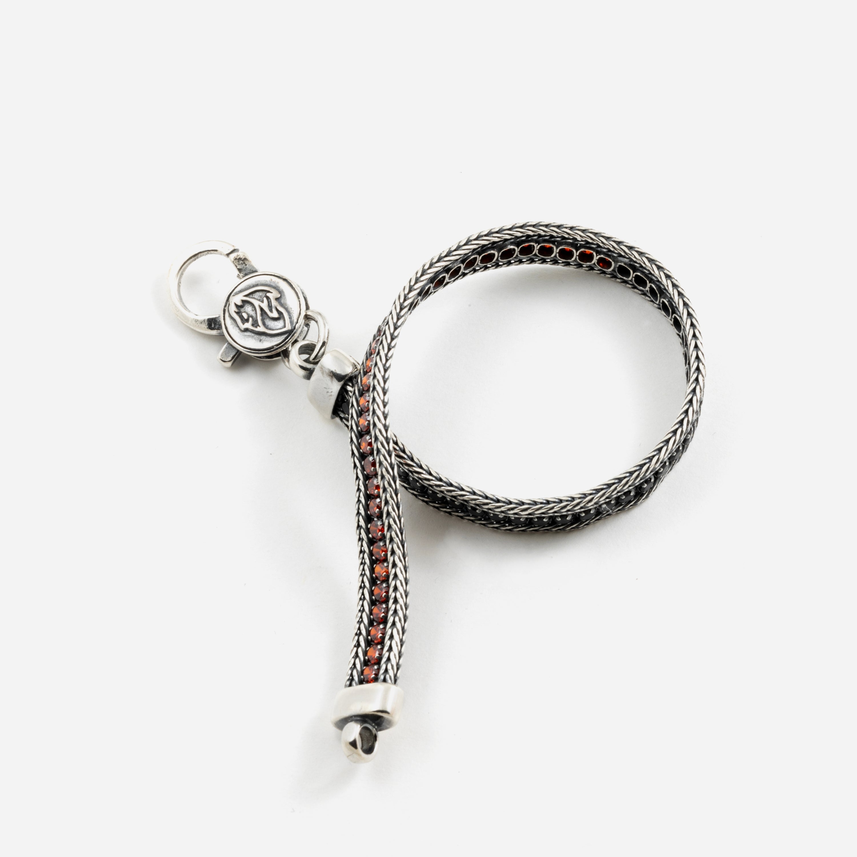 Nove25 x Milan bracciale tennis argento 18 cm zirconi