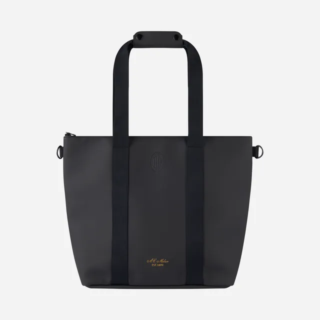 AC Milan Borsa Tote bag impermeabile nera 46x32x20 cm