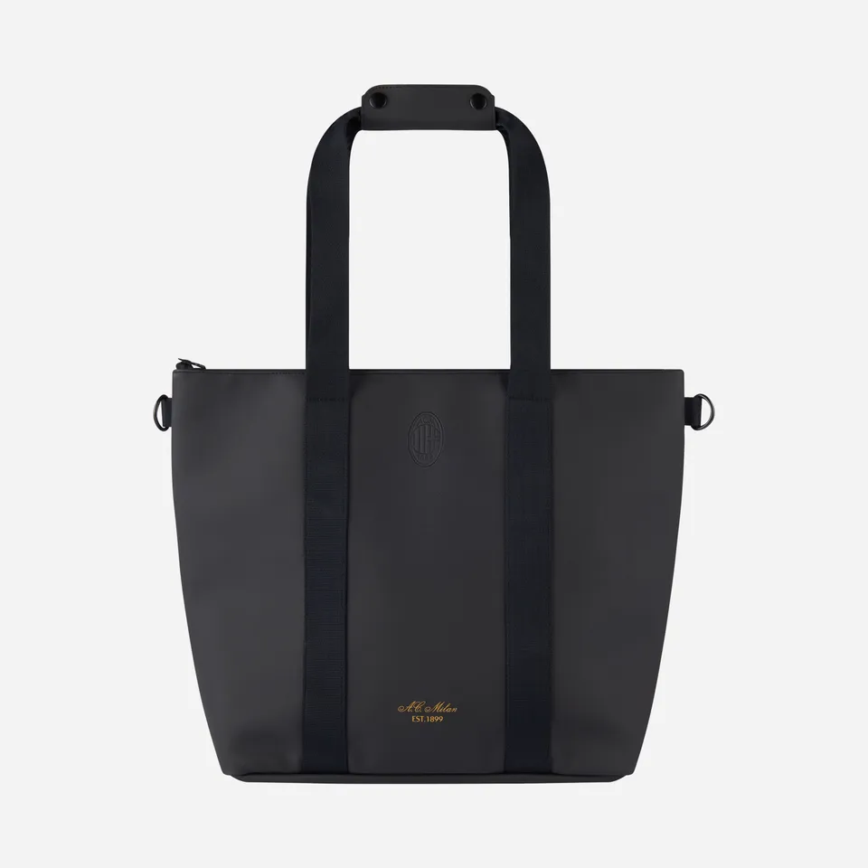 AC Milan Borsa Tote bag impermeabile nera 46x32x20 cm