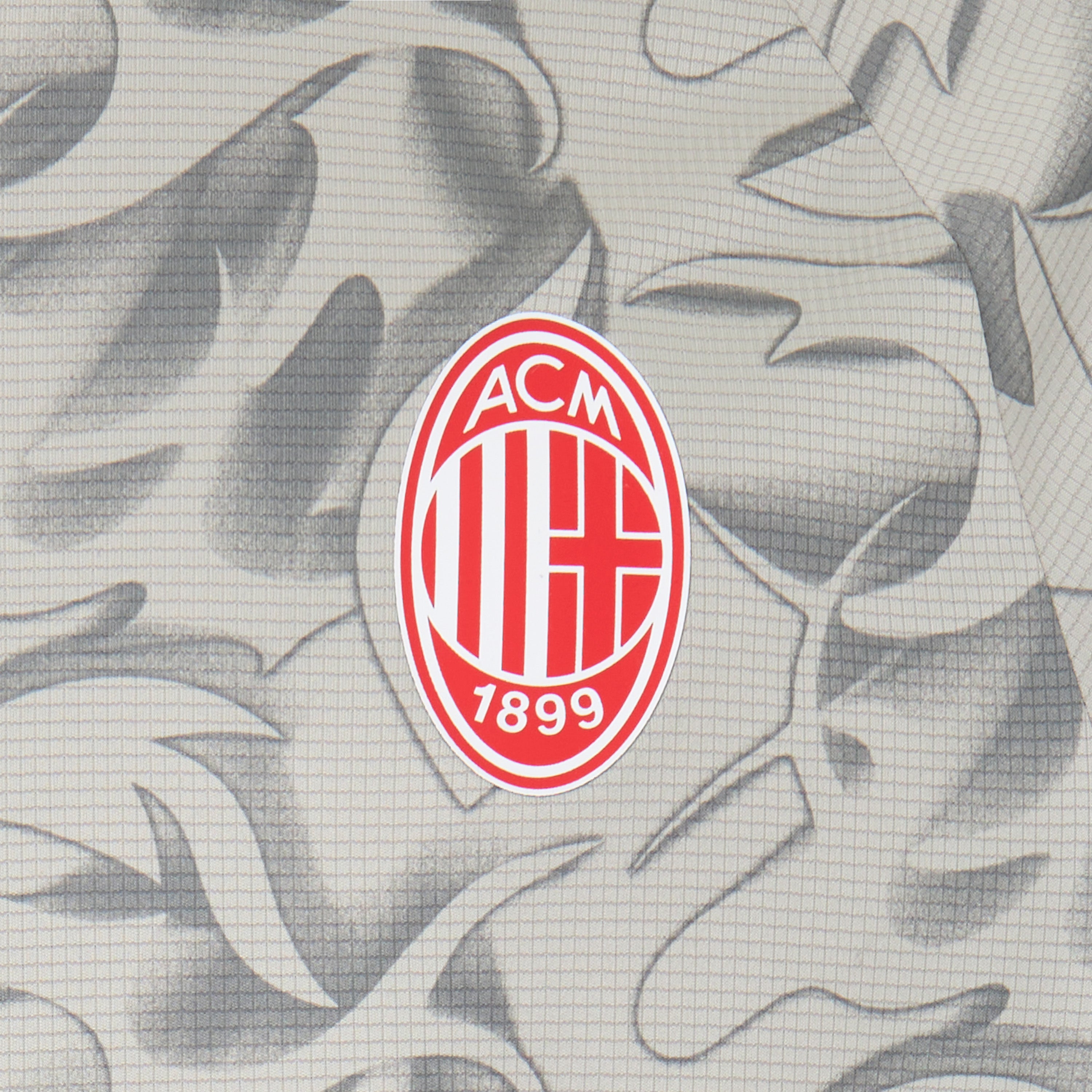 Milan Prematch 2025/26 maglia grigia uomo poliestere riciclato