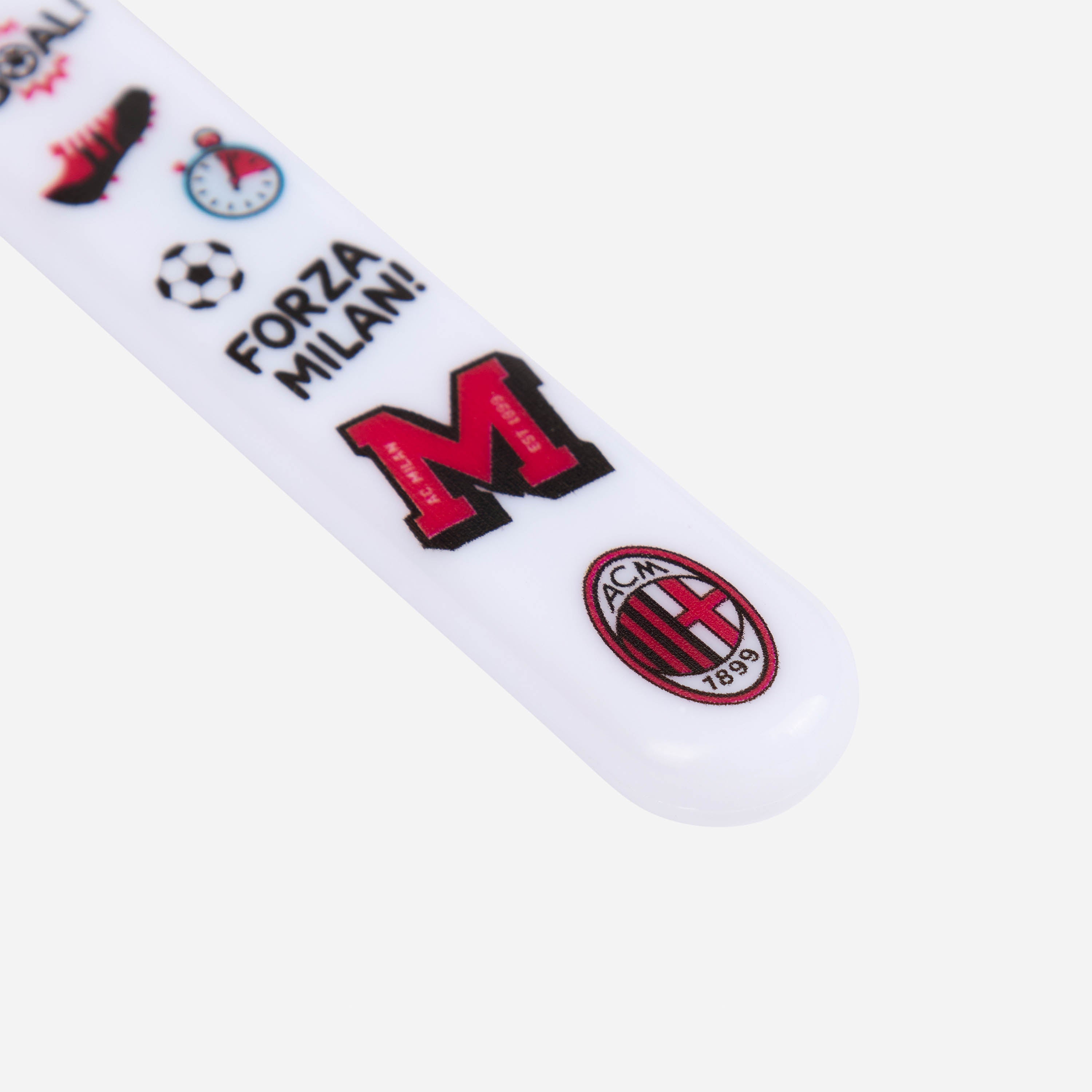 AC Milan set posate bimbo 3 pezzi acciaio