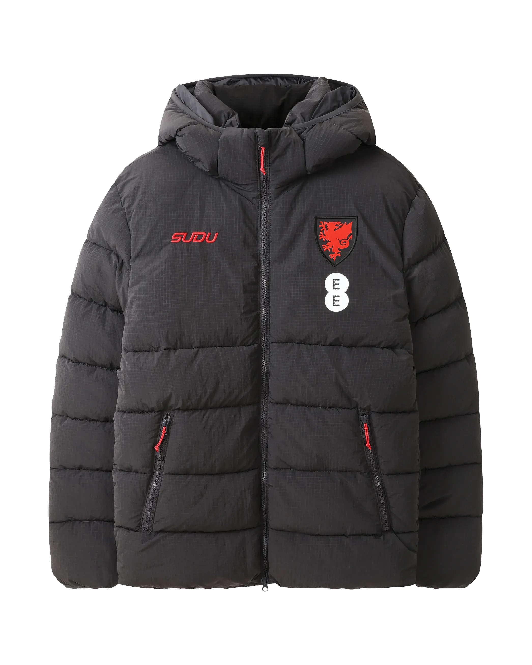 Wales SUDU 2026-28 giacca imbottita staff travel nera