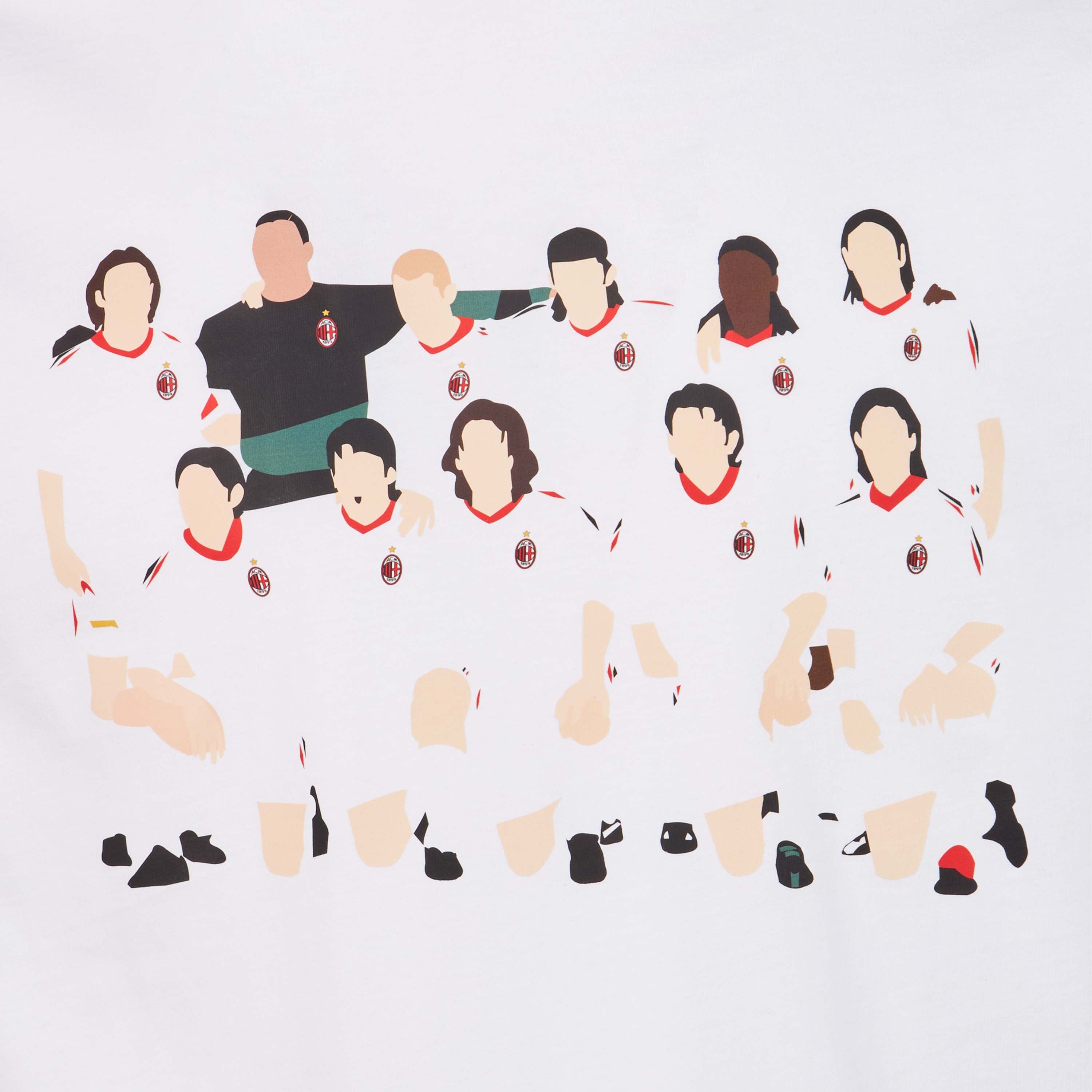 AC Milan Retro 2003 t-shirt Champions League cotone