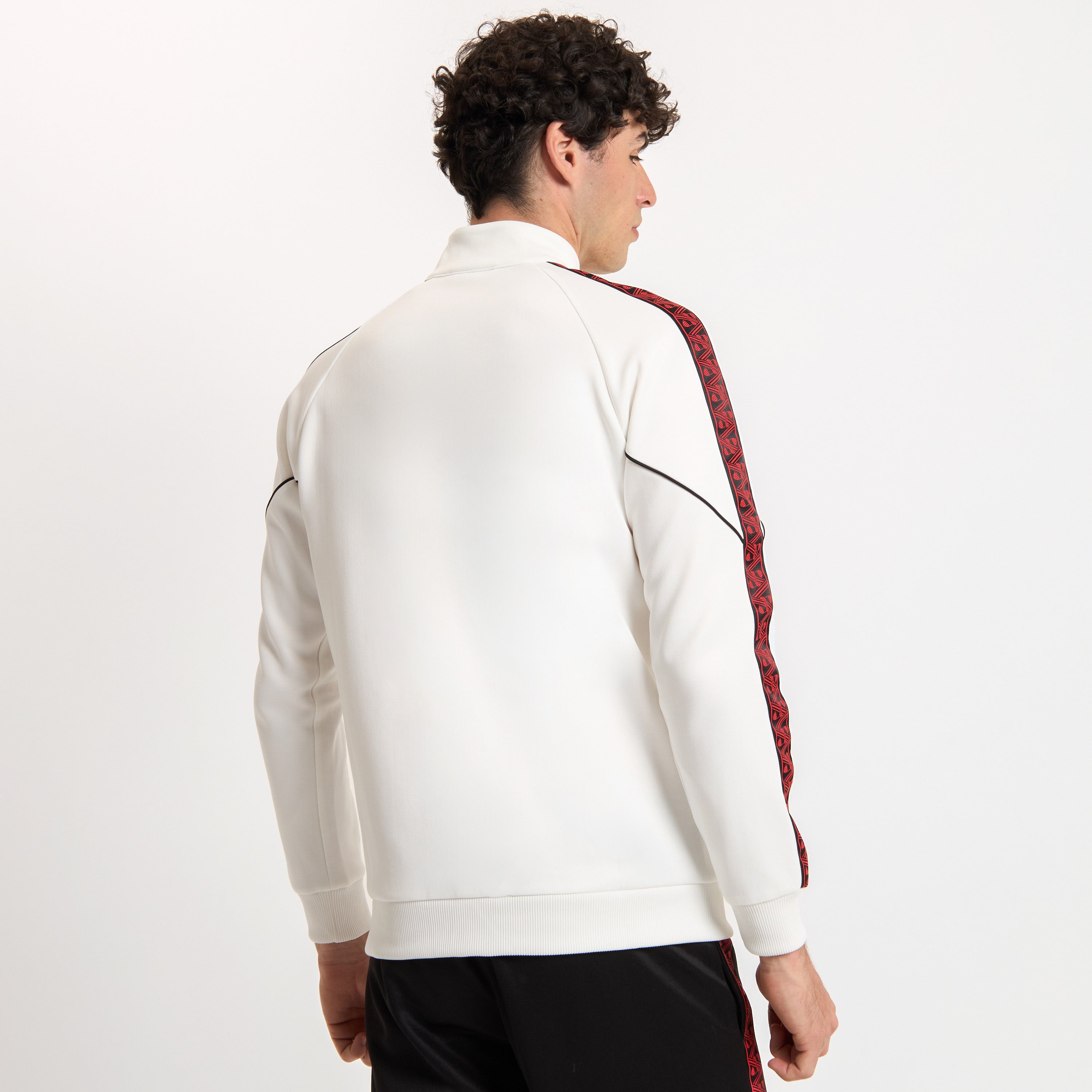 AC Milan King Giacca Uomo Bianca Zip Cotone Taglia Regolare