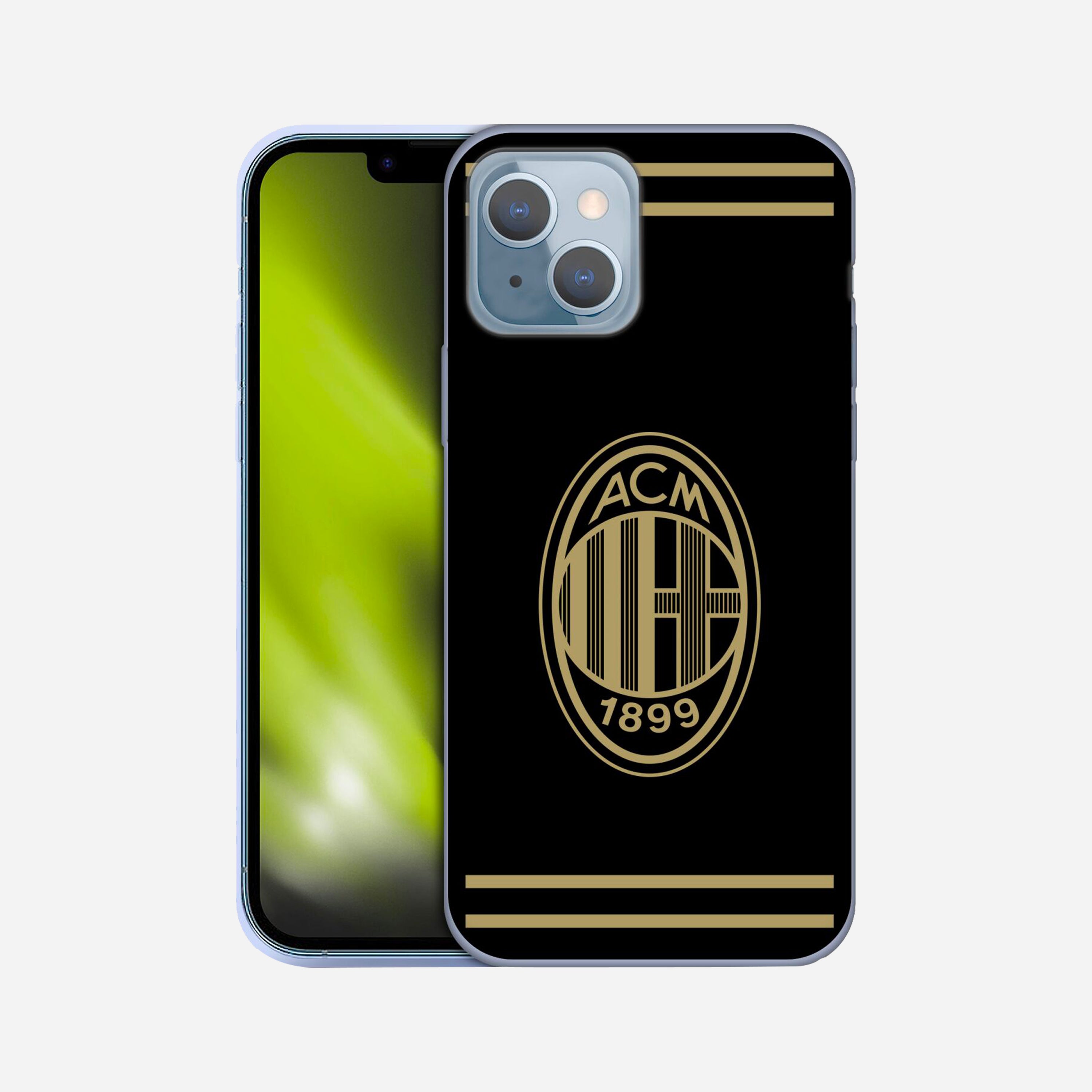 AC Milan Black Case cover iPhone 13 nero oro unisex