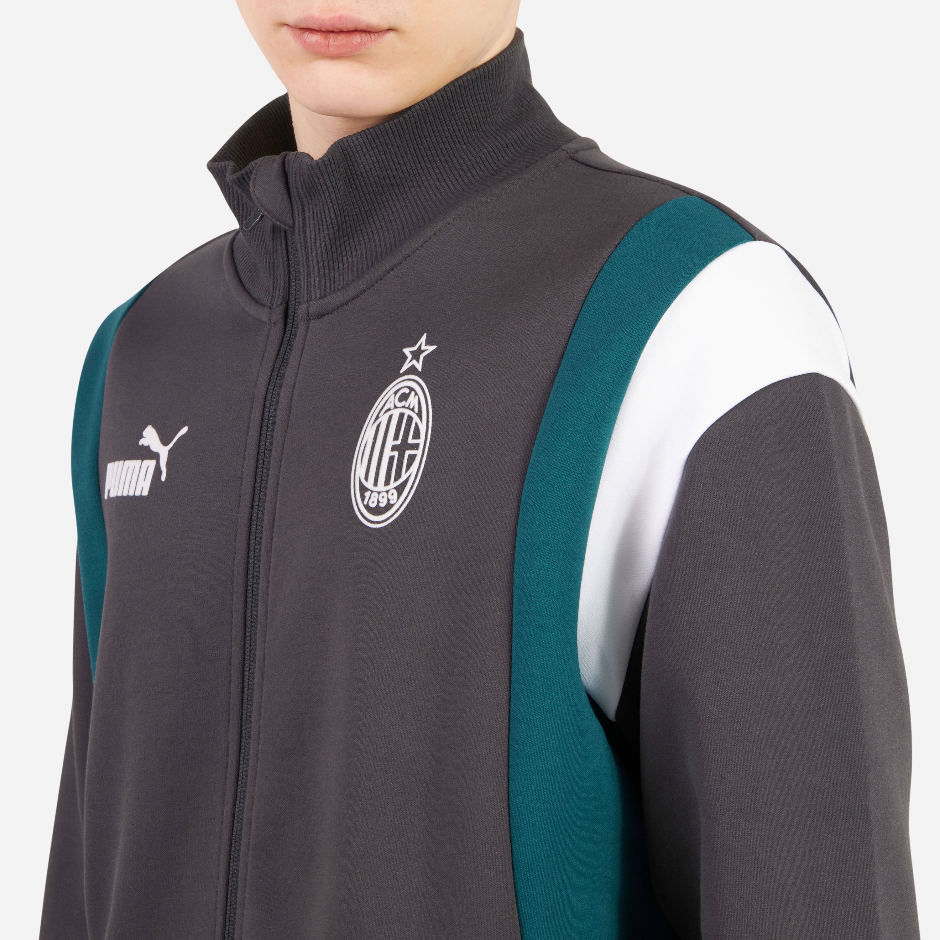 AC Milan Archive Collection felpa zip uomo verde taglia M