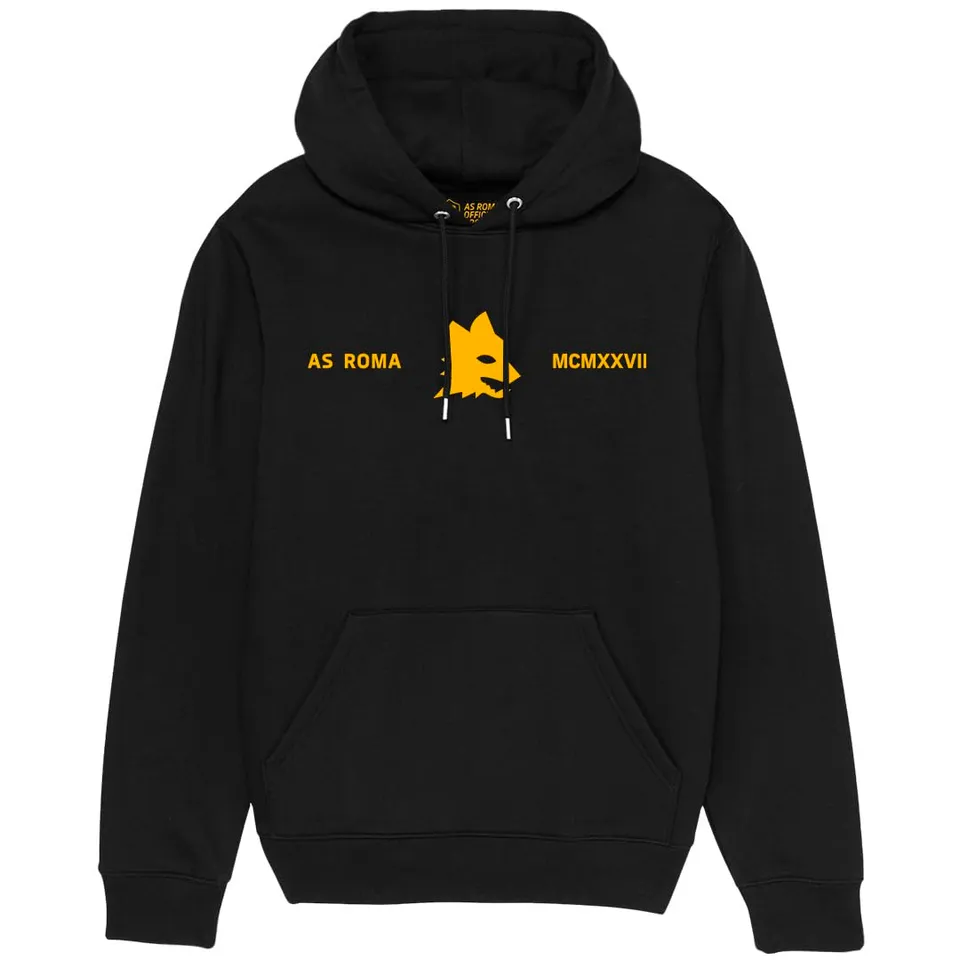 AS Roma MCMXXVII Hoodie felpa bambino nero 9-11 anni