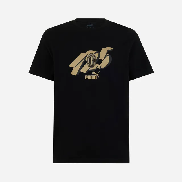 AC Milan 125th Anniversary Culture t-shirt nera uomo oro