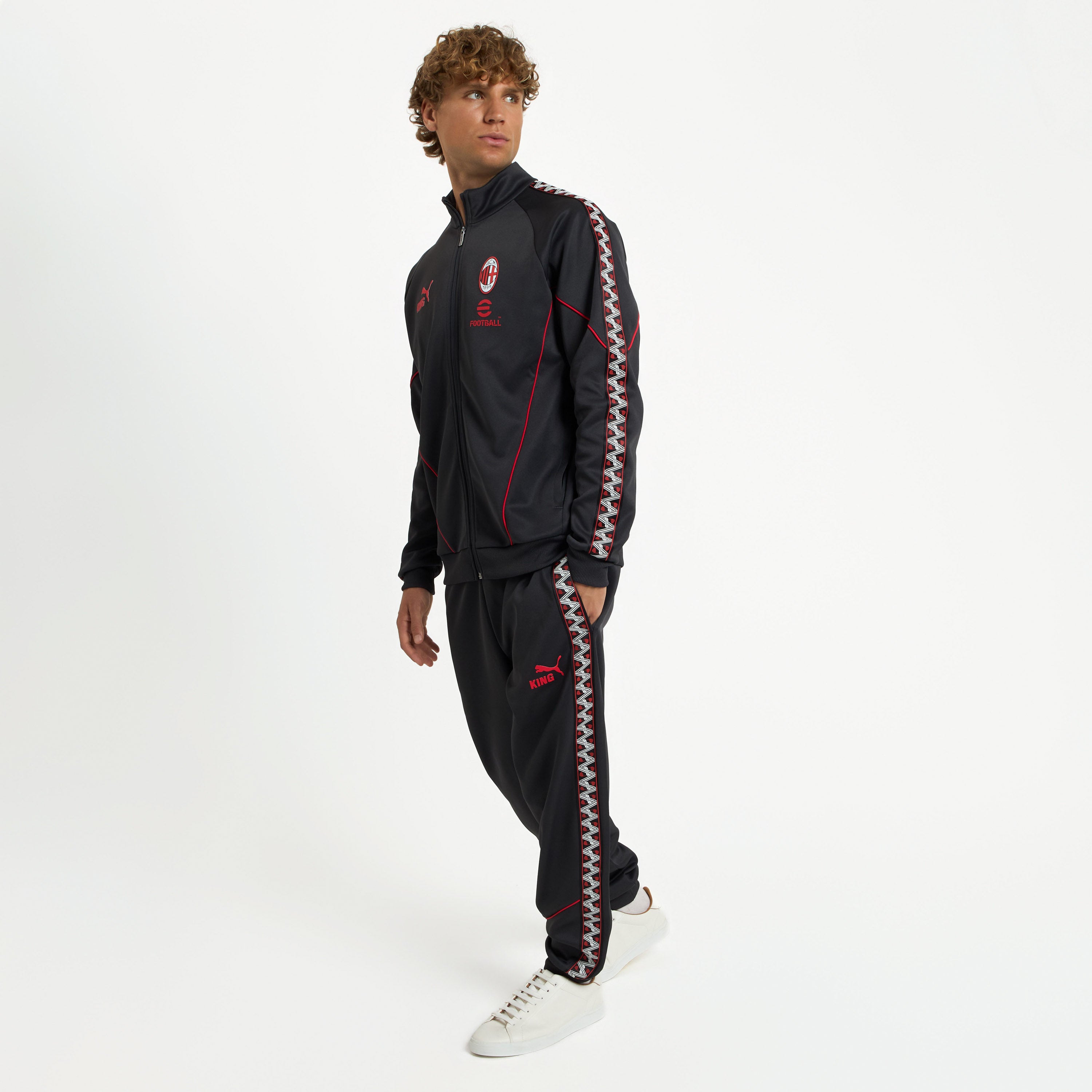 AC Milan King Collection pantaloni tuta grigi uomo taglia S
