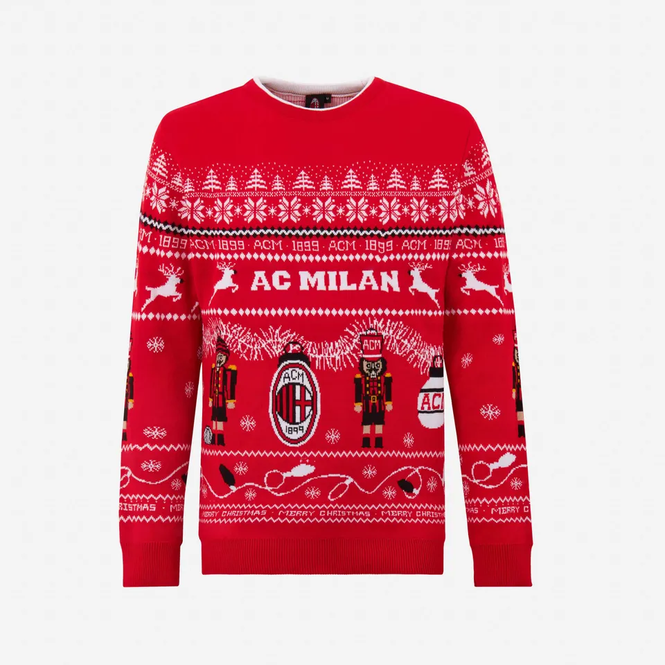 AC Milan Christmas Jumper felpa natalizia uomo M